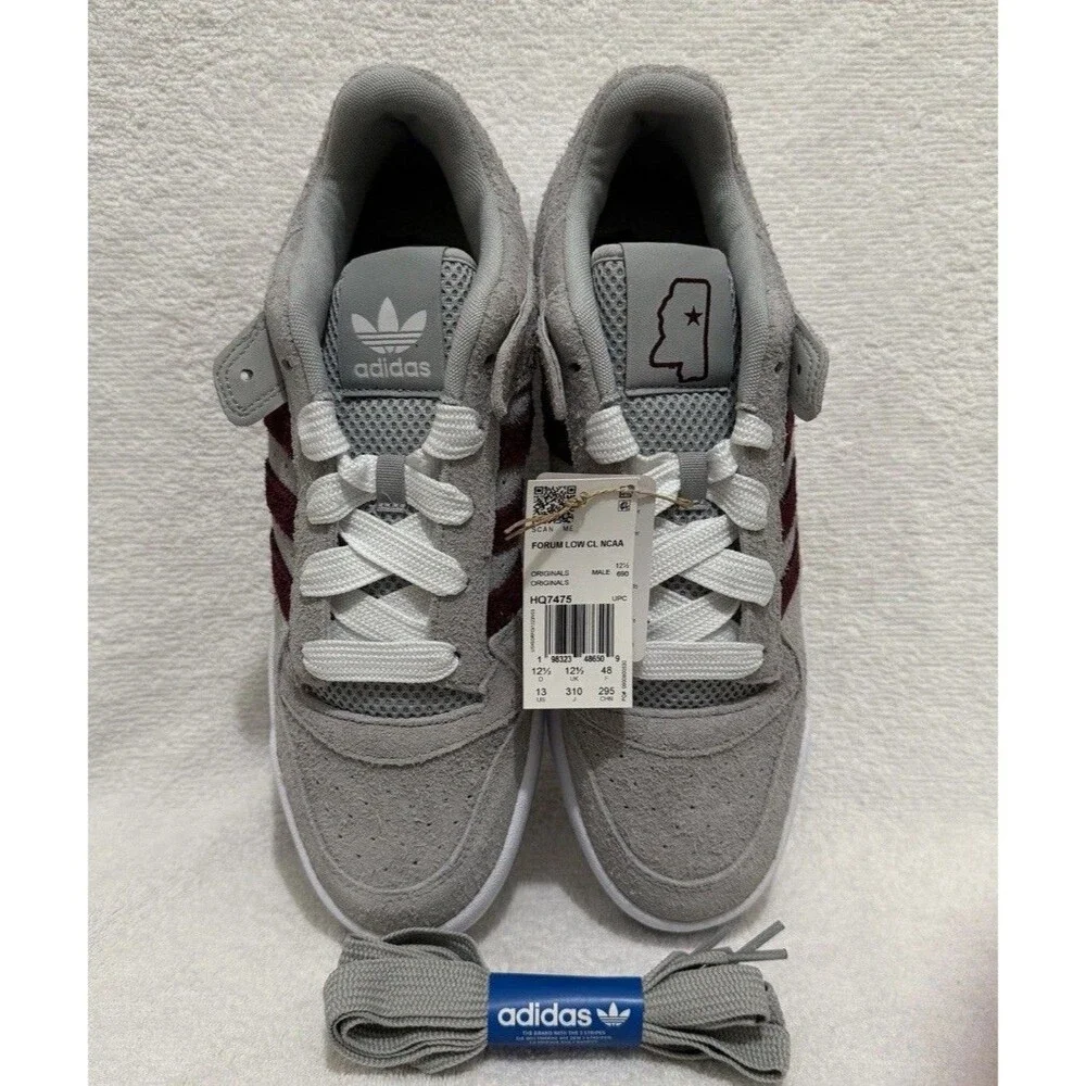 New NCAA x Adidas Forum Low Mississippi State 2025 HQ7475 Shoes US Men’s 9